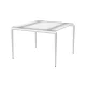 Kínálóasztal, széxméxma 1300x750x380 mm, 4 lábú váz, átlátszó üveglap