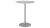 Bisztró állóasztal, dmxm 800x1050 mm, acélcső oszlop, masszív talppal, ral 9006 fehér alumínium színben, melamin gyantával bevont asztallap. platina