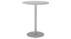 Bisztró állóasztal, dmxm 800x1050 mm, acélcső oszlop, masszív talppal, ral 9006 fehér alumínium színben, melamin gyantával bevont asztallap. platina