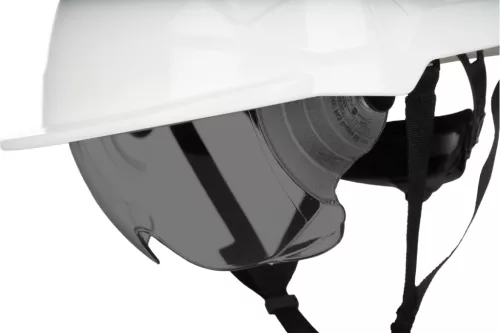 PHOENIX WIND FEHÉR ABS VÉDŐSISAK, SZELLŐZŐ SÖTÉT SZEMÜVEGGEL