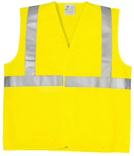 ECO hi-viz sÁrga mellény, hevederrel, XL osztály 2