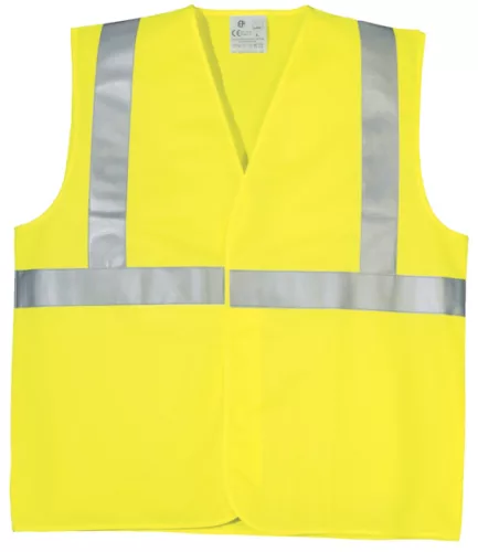 ECO hi-viz sÁrga mellény, hevederrel, XL osztály 2