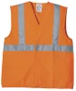 ECO hi-viz narancs mellény, vállpánttal, XL, 2. osztály