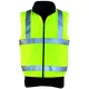 HI-WAY polár bélés mellény, hi-viz sÁrga, 3M L