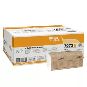   Celtex Save Plus V hajtogatott kéztörlő recy, 2 réteg, 21,5x21cm, 15x200 lap