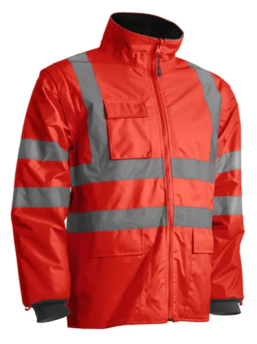 KANATA 4/1 HI-VIZ PIROS/SZÜRKE PE KABÁT_4XL