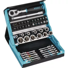   Dugókulcs és bitkészlet 50 darabos 6 pontos/hornyos/PH/PZD/TX HAZET