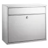 Postaláda, ezüst színű, széxméxma 215x85x320 mm, átlátszó ablakkal és névtábla tartóval