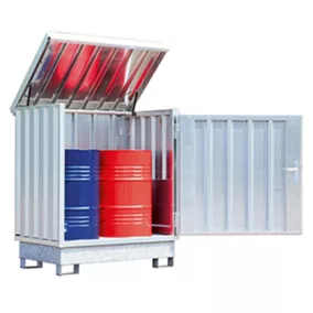   Safemaster horganyzott, vbf ai, aii, aiii és b osztályokhoz, 2 db 200 literes hordóhoz, gyűjtőtérfogat 214 l, széxméxma 1420x1080x1685 mm