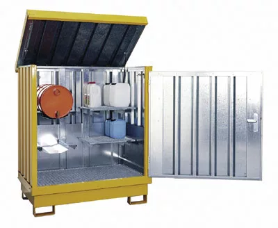 Safemaster horganyzott, vbf ai, aii, aiii és b osztályokhoz, 2 db 200 literes hordóhoz, gyűjtőtérfogat 214 l, széxméxma 1420x1080x1685 mm