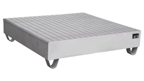 Kármentő, 2 mm-es rozsdamentes acél, 1 db-hoz. 1000 l-es ibc, függőleges tárolású, széxméxma 1460x1460x620 mm, gyűjtőtérfogat 1000 l