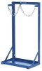 Gázpalackállvány, fali rögzítéshez furatokkal, lánczárral, szé x mé x ma 550x350x1000 mm, 2 acélpalackhoz, ral 5007
