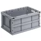   Összecsukható doboz, pe, hxszxm kívül/belül 600/556x400/356x320/315 mm, űrtartalom 63 l, zárt alj és oldalak, címketartóval, kék színű