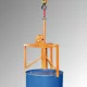Hordófogó álló acél- vagy műanyag hordókhoz, hordóátmérőhöz. 270-680 mm, teherbírás 400 kg, ral 2000