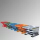 Önbillentő konténer görgős rendszerrel, körbefutó éllel, hxszxm 1260x1070x835 mm, térfogat 0,6 köbméter, teherbírás 1000 kg, ral 6011 rezedazöld festéssel