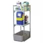   Hordótartó kis tartályokhoz, 2 rácsos tartóval kis tartályokhoz, acél, horganyzott, gfk csepptálca 65 l, széxméxma 450x820x1310 mm