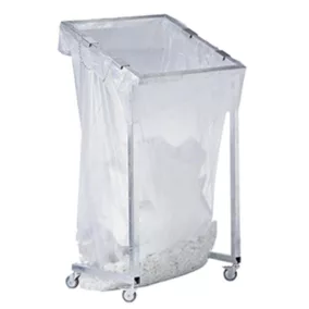   Hungarocell szemeteszsák-állvány, mobil, 4 forgókerékkel, 1000 l-es zsákokhoz, tűzihorganyzott, széxméxma 730x695x950/1230 mm