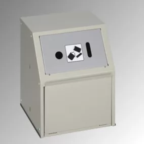   Akkumulátorgyűjtő tartály, rögzített, ral7032 porszórt test, horganyzott. belső tartály, ezüst színű fedél, széxméxma 400x400x500 mm, térfogat kb. 2x11 liter