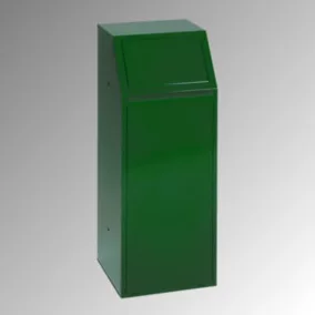   Újrahasznosító gyűjtő, űrtartalom 68 l, széxméxma 400x400x1000 mm, önzáródó. behelyező fedél, horganyzott belső tartály, zöld színű