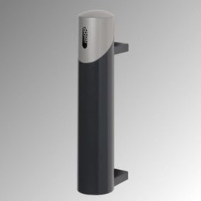   Fali hamutartó, átmérő x magasság 170x510 mm, űrtartalom 1,4 l, kaparólemez, porszórt acéllemez. test/fej antracit/ezüst