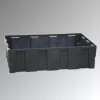 Polietilén csepptálca közvetlen padlóra vagy raklapokra helyezéshez, pe perforált lemezzel, szé x mé x ma 1205x805x340 mm, térfogat: 224 liter