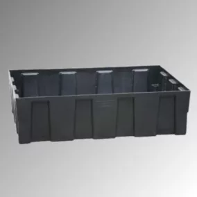   Polietilén csepptálca közvetlen padlóra vagy raklapokra helyezéshez, rács nélkül, széxméxma 1205x805x330 mm, térfogat: 250 liter