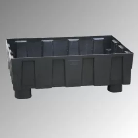   Polietilén csepptálca, 4 lábbal, rács nélkül, széxméxma 1205x805x430 mm, térfogat: 250 liter