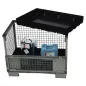   Abs-ből készült gitterbox betéttálca, gyűjtőtérfogat 120 l, fekete színű, rács nélkül, széxméxma 1180x780x145 mm