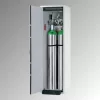 Sűrített gázpalack szekrény, 30 perc. tűzálló, 2x50 literes palackhoz, sz x m x ma 600x615x2050 mm, ral 7035