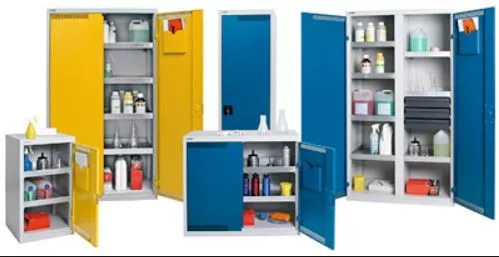 Környezetvédelmi szekrény plus, széxméxma 1000x500x1800 mm, ral 7035/ ral 1003, 4 tálca, űrtartalom 22 l
