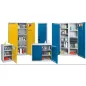   Környezetvédelmi szekrény plus, széxméxma 500x500x900 mm, ral 7035/ral 1003, 2 tálca, űrtartalom 10 l