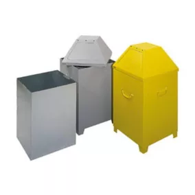   Hulladéktárolók, széxméxma 450x450x870 mm, űrtartalom 95 liter, kivehető. felső rész, belső tartály nélkül, ral 1003 jelzősárga