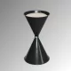 Álló hamutartó, átmérő x magasság 400 x 730 mm, betétes tálca + szűrő, porszórt acéllemez, ral 7021 fekete-szürke