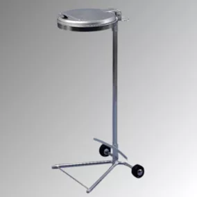   Hulladékgyűjtő, 2 görgővel, egysoros, horganyzott, ezüst műanyag fedél, széxméxma 460x500x980 mm