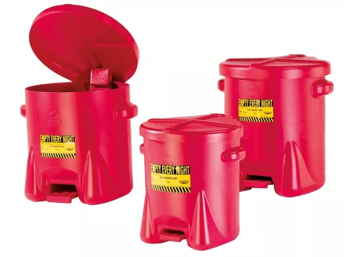 Pe-ből készült hulladékgyűjtő tartály, űrtartalom 23 liter, szín piros, átmérő x magasság 420x343 mm
