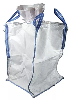 Big bag, fehér, szxméxm 900x900x1100 mm, 140g/m², bevonat nélküli, kötényes, zárt aljú, 10 db-os csomag
