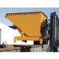   Nagy teherbírású billenőkonténer, automatikus kireteszelés, hxszxm 1310x805x970 mm, térfogat 0,3 köbméter, teherbírás 4000 kg, ral 2000 sárga-narancs