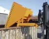 Nagy teherbírású billenőkonténer, automatikus kireteszelés, hxszxm 1310x805x970 mm, térfogat 0,3 köbméter, teherbírás 4000 kg, ral 2000 sárga-narancs