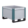 Raklapláda, pp, űrtartalom 145 liter, széxméxma 800x600x520 mm, zárt falak, csúszótalpak, fedél nélkül