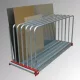 Táblás anyag tároló, széxméxma 800x2030x1000 mm, rekeszek száma/szélessége 6/85 mm, rekeszterhelés 750 kg