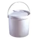 Csomagolóvödrök, polipropilén (pp), natúr, hordozófogantyúval, fedéllel, űrtartalom 1,2 l, átmérő x magasság 132 x 132 mm, 30 db-os csomag