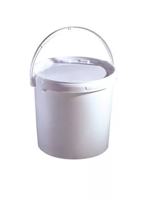 Csomagolóvödrök, polipropilén (pp), natúr, hordozófogantyúval, fedéllel, űrtartalom 1,2 l, átmérő x magasság 132 x 132 mm, 30 db-os csomag