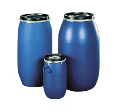 Hasashordó, pe (hdpe), kék, fedél + szorítógyűrű, űrtartalom 30 l, átmérő. 315 mm, magasság 515 mm, nyílás 250 mm