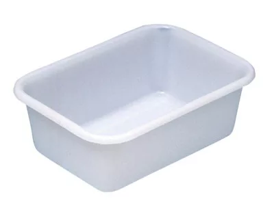 U-peremmel körülvett kád, pe, matt fehér, űrtartalom 12 l, hxszxm kívül/belül 440x320x155/395x275x150 mm, 2 db-os csomag