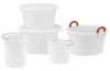 Vödör, hdpe natúr, acél fogantyú, űrtartalom 20 l, átmérő x magasság 380 x 280 mm, 2 db-os csomag