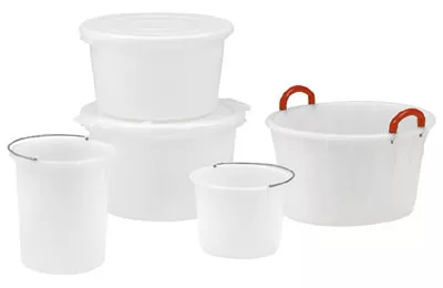 Vödör, hdpe natúr, acél fogantyú, űrtartalom 20 l, átmérő x magasság 380 x 280 mm, 2 db-os csomag