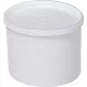 Univerzális doboz, hdpe, natúr, fedővel, űrtartalom 200 ml, átmérő x magasság 98 x 42 mm, 30 darabos csomag