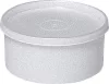 Univerzális doboz, hdpe, natúr, fedővel, űrtartalom 200 ml, átmérő x magasság 98 x 42 mm, 30 darabos csomag