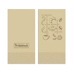   Lucart Eco Natural Szalvéta 33x33cm Jó reggelt 1/8-os 2 rétegű 50 lap/csomag