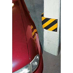 Sarokoszlop védelem, téglalap, szé x mé 500x200 mm, vastagság 20 mm, sárga/fekete, poliuretán hab